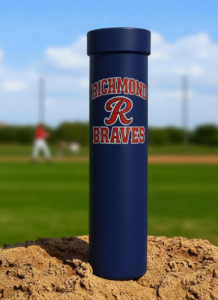Navy Blue Tee Sleeve on baseball field